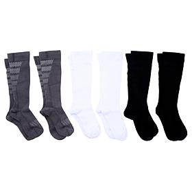 Copper Life 6-pack Bamboo Compression Over-the-Calf Socks