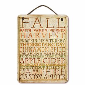 Courtside Market 12" x 16" Fall Subway Art Hanging Sign