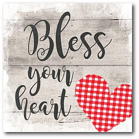 Courtside Market Bless Your Heart 24x24 Canvas Wall Art