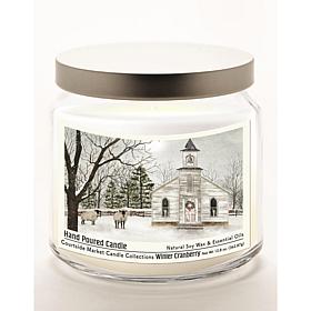Courtside Market Christmas Chapel Infused Wax Candle with Silver Lid