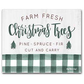 Courtside Market Farm Fresh Christmas Trees 12x18 Canvas Wall Art