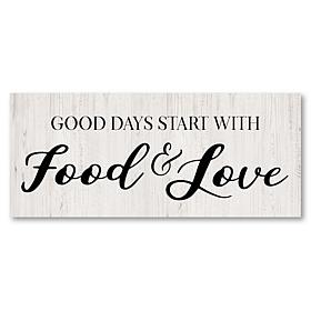 Courtside Market Food & Love Canvas Wall Art - 24" x 48"