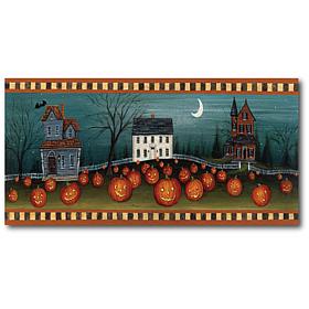Courtside Market Halloween Eve Crescent Moon 12"x24" Canvas Wall Art