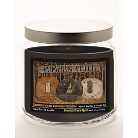 Courtside Market Halloween Quilted Pumpkins Green Apple Soy Wax Candle