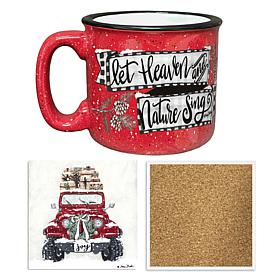 Courtside Market Let Heaven and Nature Sing Mug and Coaster Set