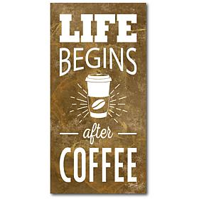 Courtside Market Life Begins 12x24 Canvas Wall Art