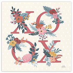 Courtside Market Love Letters VIII 30x30 Canvas Wall Art