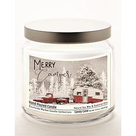 Courtside Market Merry Camper Infused Soy Candle in Glass Jar with Lid