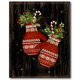Courtside Market Mittens Floral 20x24 Canvas Wall Art