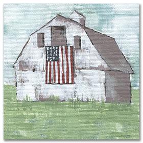 Courtside Market Old Glory or The Barn Canvas Wall Art - 30" x 30"