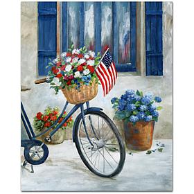 Courtside Market Patriot Bike II Canvas Wall Art - 30" x 40"