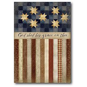 Courtside Market Patriotic Quilted Canvas Wall Art - 20" x 24" 