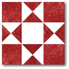 Courtside Market Quilt Square True Red 5 Canvas Wall Art - 24" x 24...