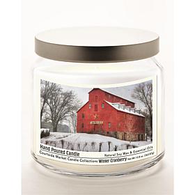 Courtside Market Snow at the Farm Infused Wax Candle with Silver Lid