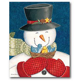 Courtside Market Snowman II 20x24 Canvas Wall Art