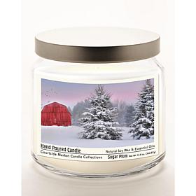 Courtside Market Tree Farm Wax Candle in Glass Jar with Silver Lid