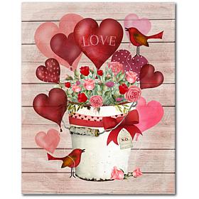 Courtside Market Valentine Bucket 20x24 Canvas Wall Art