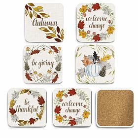 Courtside Market Welcome Change 6-piece Ceramic Coaster Set