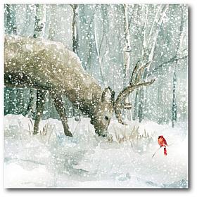 Courtside Market Winter Forest Friends 24x24 Canvas Wall Art