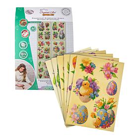 Craft Buddy Crystal Art 6pc A4 Sheet Gnome-Design Easter Stickers
