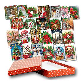 Craft Buddy Crystal Art Holiday/Festive 24-Card Kit