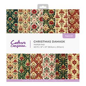 Crafter's Companion Christmas Damask 12x12 Paper Pad