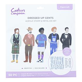 Crafter's Companion Dressed Up Gents Stamp & Die Set