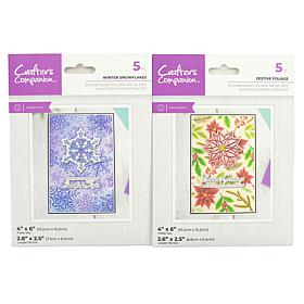 Crafter's Companion Festive Winter Emboss Folder, Die & Stamp Set of 2