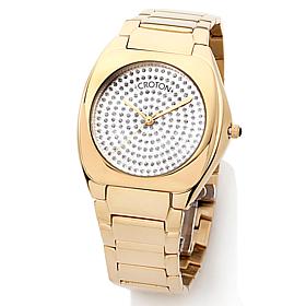 Croton Unisex Goldtone Textured Dial Watch