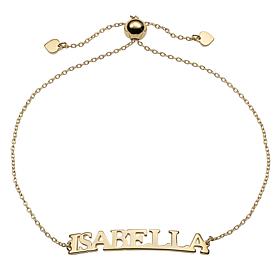 Curved Plate Adjustable Name Bracelet