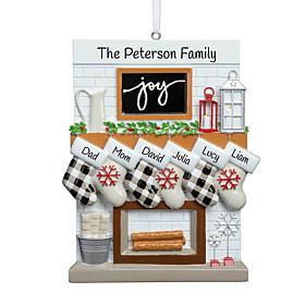 Custom Personalization Fireplace Mantel Personalized Ornament