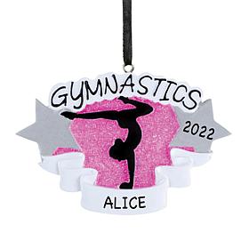 Custom Personalization Gymnastics Silhouette Ornament