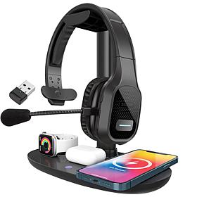 Delton 15W Wireless Fast-Charging Headset Stand and 20X Headset