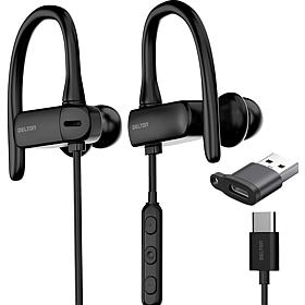 Delton 24EC USB/USB-C Computer Earbud Headset with Microphone