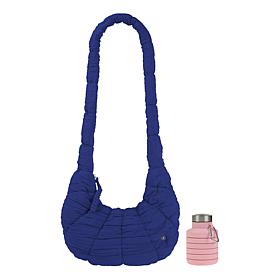 Denise Austin Everywhere Hobo with Water Bottle Charm