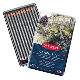 DERWENT Graphitint 12-piece Graphite Colored Pencil Set