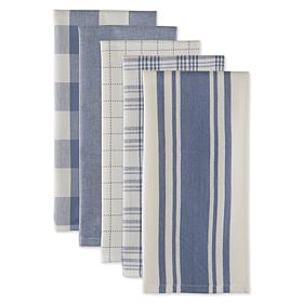 Design Imports Assorted Everyday Kitchen Towels 5-pack