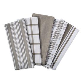 Design Imports Assorted Woven Kitchen Towel 5-pack