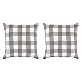 Design Imports Buffalo Check Pillow Covers Set of 2