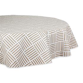Design Imports Grid Vinyl Tablecloth - 70" Round