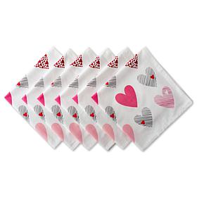 Design Imports Hearts Collage Print Napkin Set of 6