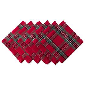 Design Imports Holiday Plaid Napkin Set of 6
