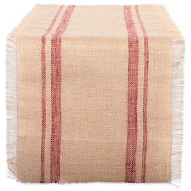 Design Imports Jute Double Border Table Runner 14-inch by 108-inch