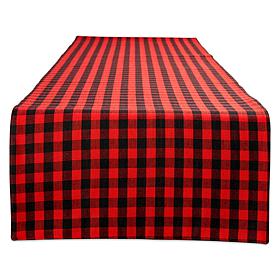 Design Imports Reversible Gingham Buffalo Check 14"x 108" Table Runner
