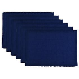 Design Imports Solid Ribbed Placemats 6-pack