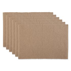 Design Imports Solid Ribbed Placemats 6-pack