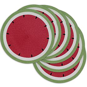 Design Imports Summer Day Watermelon Placemats 6-pack