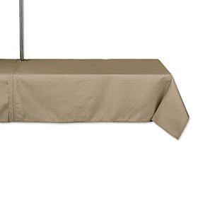 Design Imports Tonal Lattice Outdoor Tablecloth with Zipper -60" x 84"