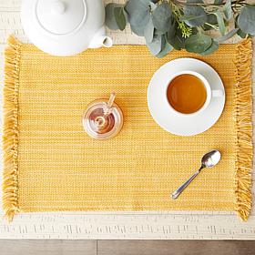 Design Imports Variegated Fringe Placemat Set of 6
