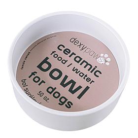 DexyPaws White Ceramic Dog Bowl 50oz